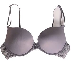 MAIDENFORM 38C Grey Lace Bra